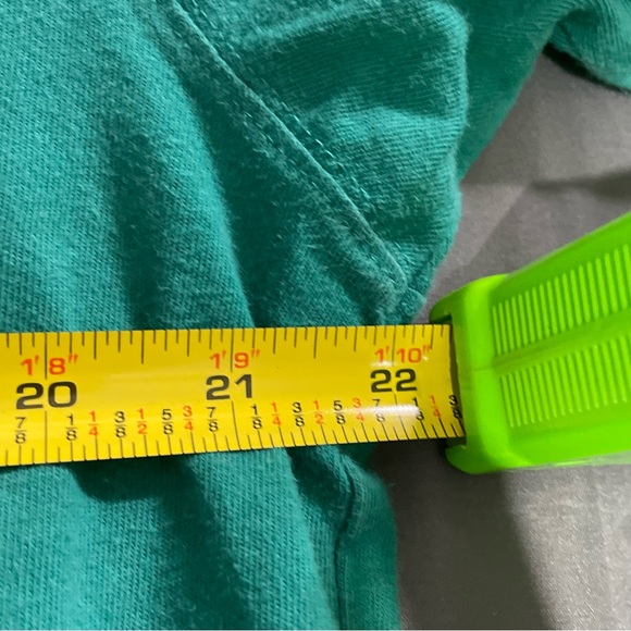 Vintage 90s Eddie Bauer T-Shirt Mens Medium Blank Cotton Classic Turquoise Blue - Picture 7 of 7